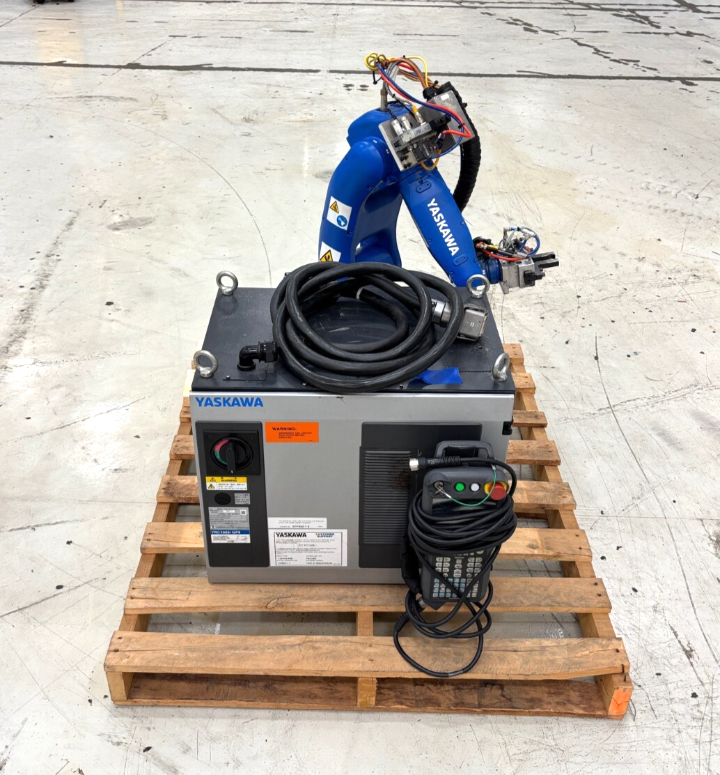 Yaskawa YR-1-06VX8-A00 Robot System YRC1000/GP8 Controller, Teach Pendant, Cable - Maverick Industrial Sales