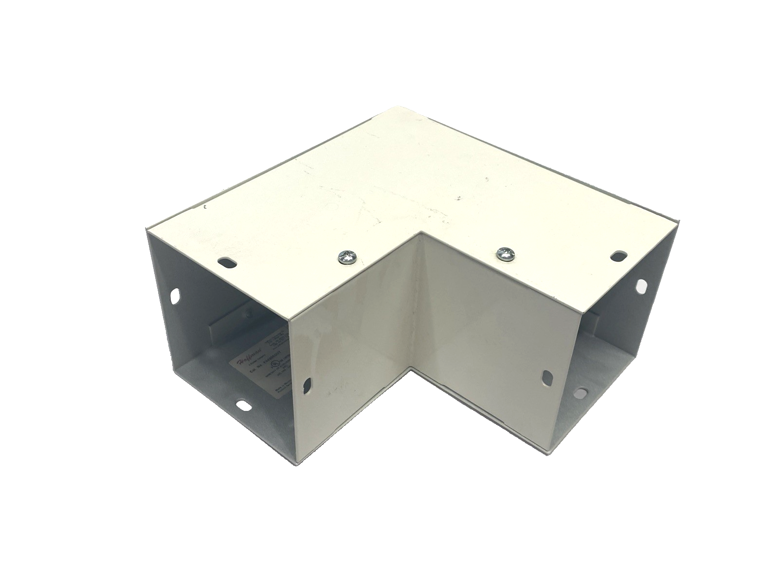 Hoffman F4490EOUT Wireway Elbow 90-Degree Outside Opening, Fits 4"x4" White - Maverick Industrial Sales