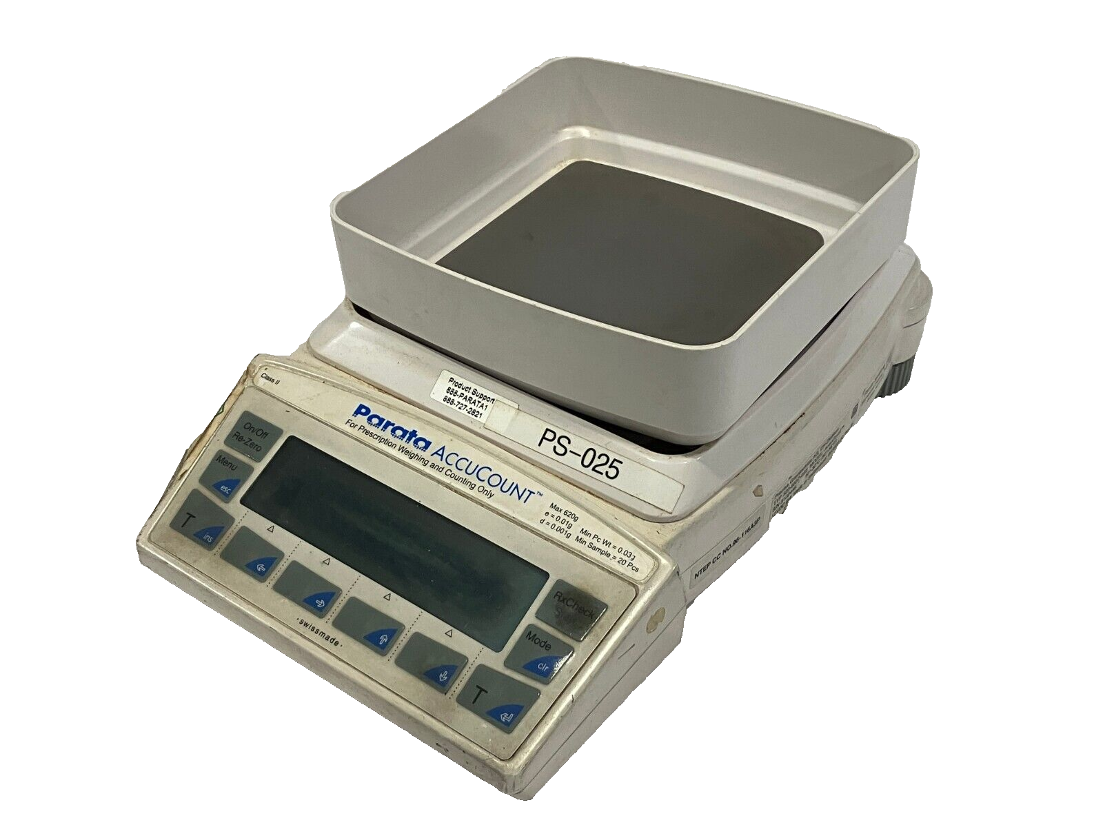 Parata AccuCount Class II Pharmacy Scale NO POWER SUPPLY - Used - Maverick Industrial Sales