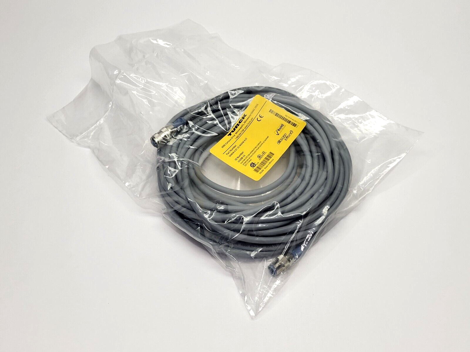 Turck WAKW 4.5T-20-WASW 4.5T Eurofast M12 Cordset U3208-51 - New - Maverick Industrial Sales