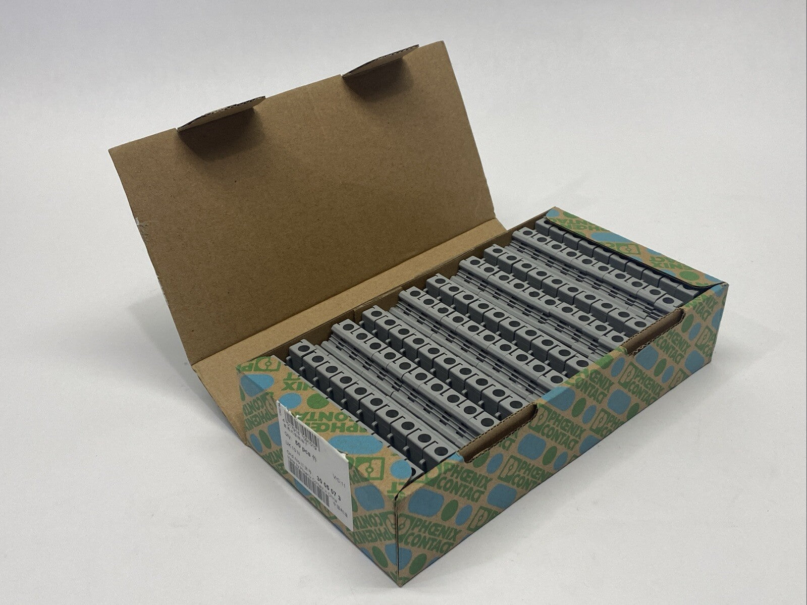 Phoenix Contact Typ UK 10 N Feed Through Terminal Block 3005073 PKG OF 50 - New – Open box - Maverick Industrial Sales
