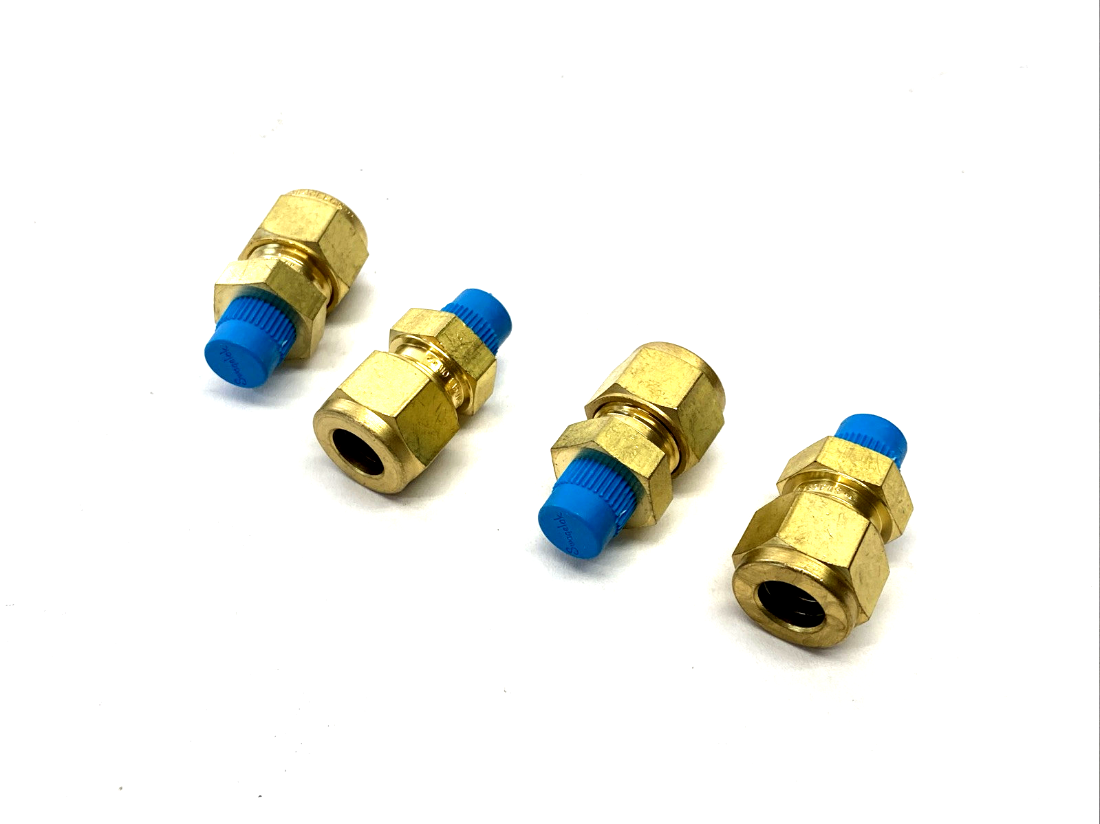 Swagelok B-10M0-1-2 Brass Tube Fitting 10mm O.D. Tube x 1/8" NPT LOT OF 4 - Maverick Industrial Sales