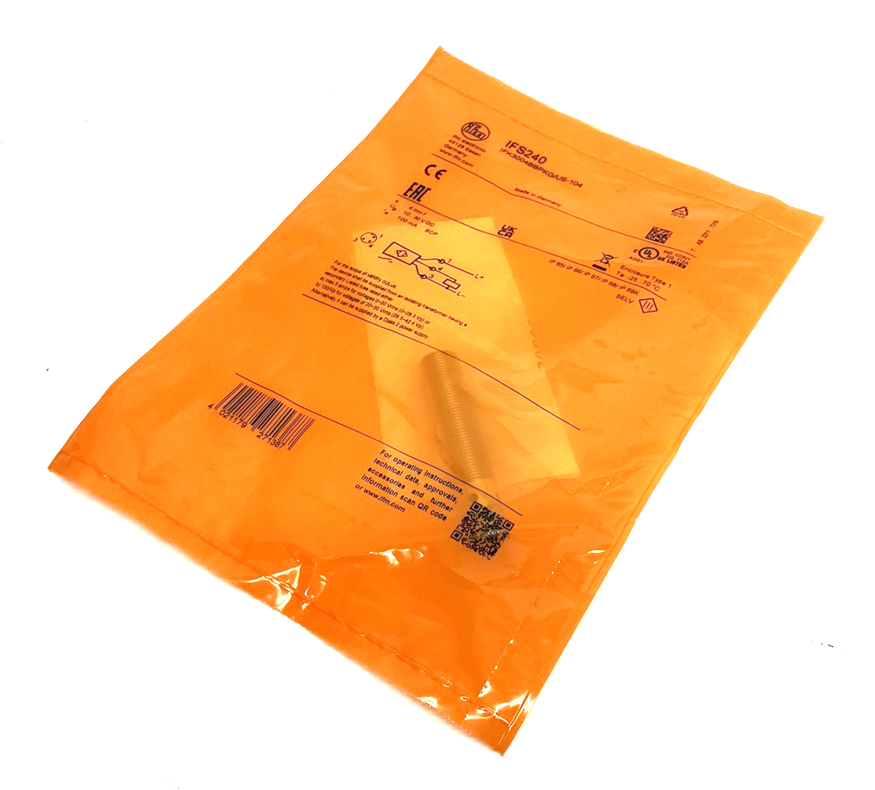 IFS240 | Ifm Inductive Proximity Sensor M12 Barrel, 4mm Range, IFK3004BBPKG/US-104 - New - Maverick Industrial Sales