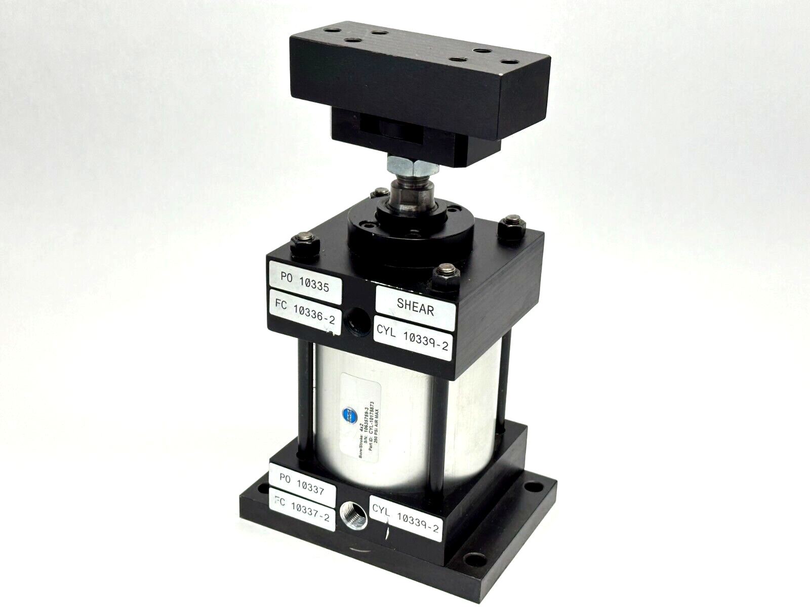 Bimba CYL-10175873 Pneumatic Cylinder 250PSI 4" Bore 2" Stroke - Used - Maverick Industrial Sales