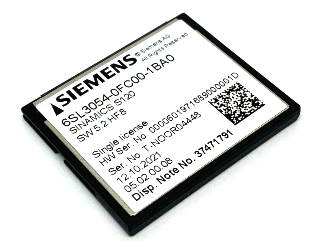 Siemens 6SL3054-0FC00-11BA0 Sinamics S120 Memory Card - Used - Maverick Industrial Sales