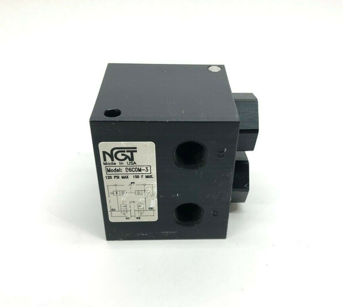 D6COM-3 | NGT Dual Check Valve, 120 PSI Max - Used - Maverick Industrial Sales