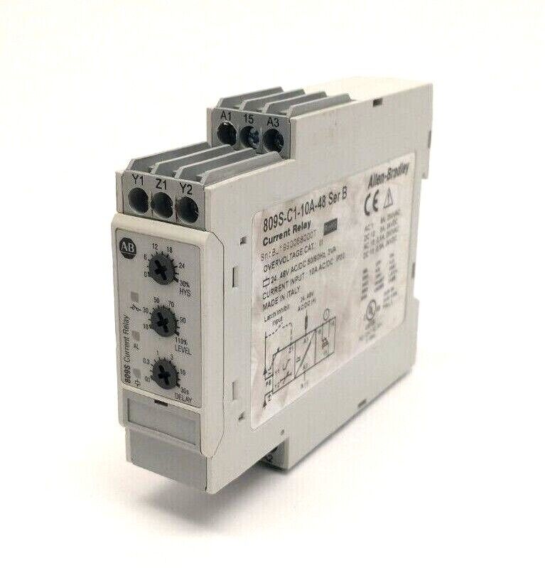 Allen Bradley 809S-C1-10A-48 Ser. B Machine Alert Current Monitoring Relay - Maverick Industrial Sales