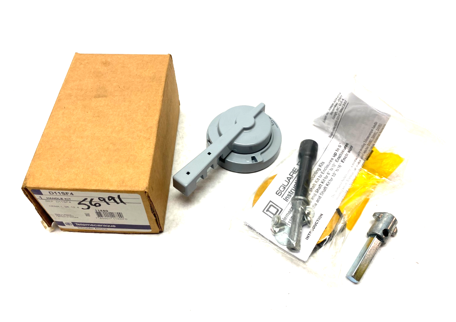 D11SF4,11880 | Schneider Electric Telemecanique D11SF4 Rotary Handle Kit, Variable Depth, 11880 - New - Maverick Industrial Sales