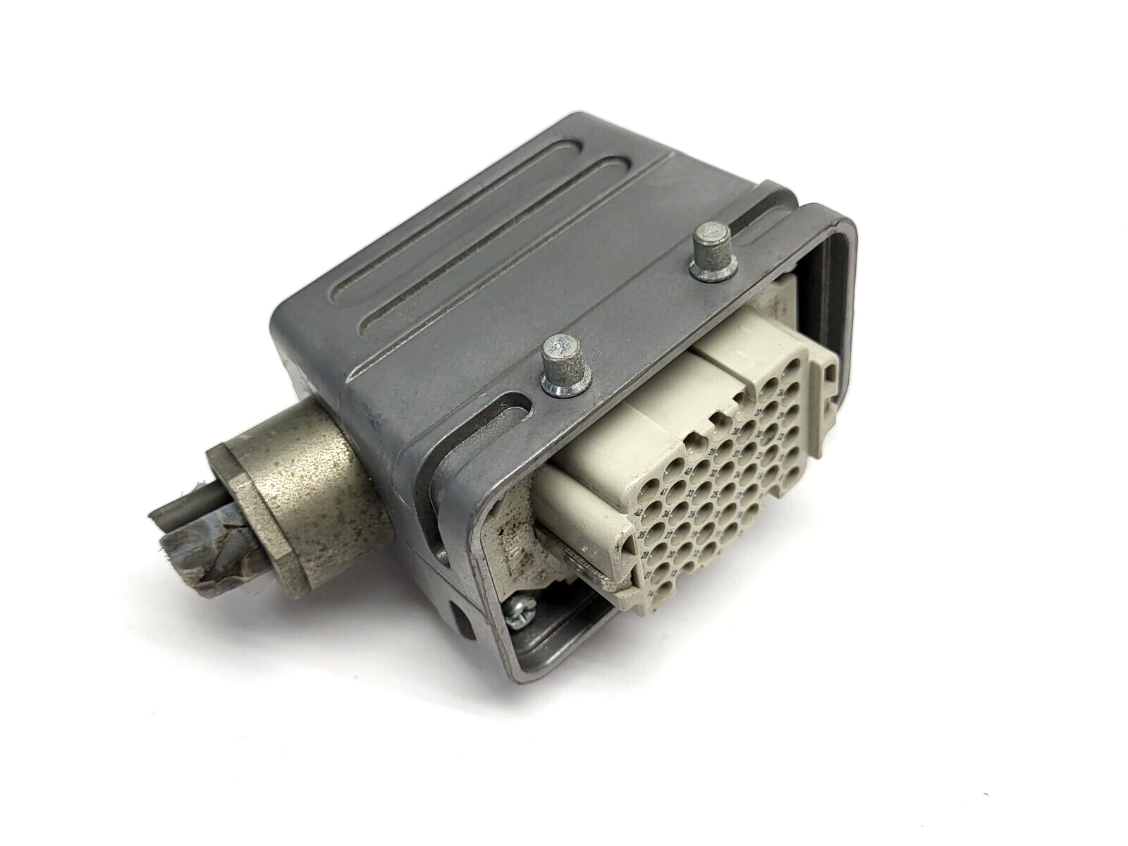 Amphenol C 144 108 042 0009 Heavy Duty Female Connector w/ Side Entry Hood 250V - Maverick Industrial Sales