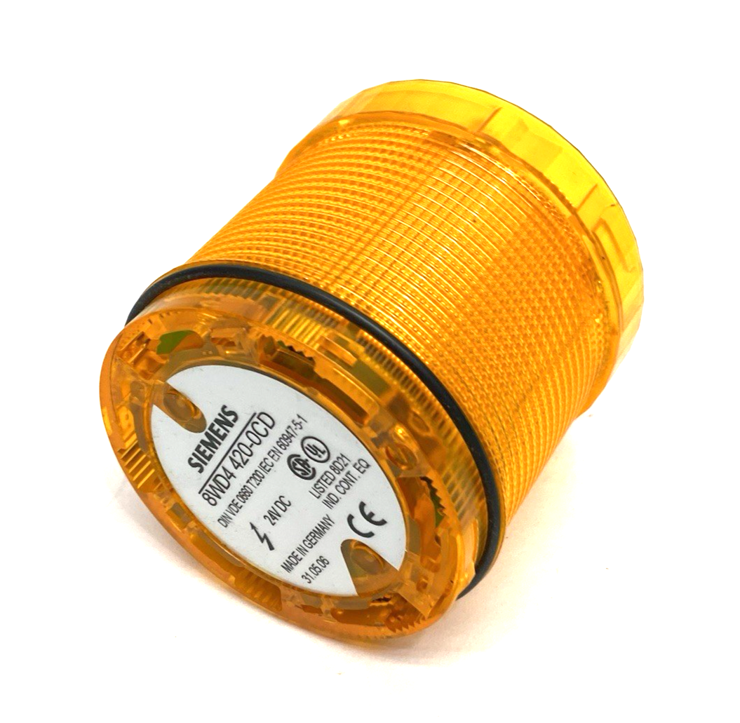 Siemens 8WD4420-0CD SIRIUS Single-Flash Light Element, Yellow/Amber 24VDC - Maverick Industrial Sales