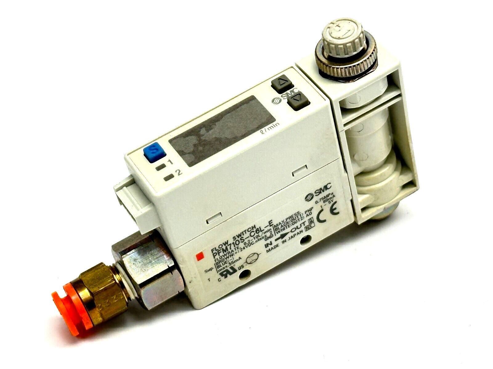 SMC PFM710S-C6L-E Digital Flow Switch 0.2-10L/min - Used - Maverick Industrial Sales