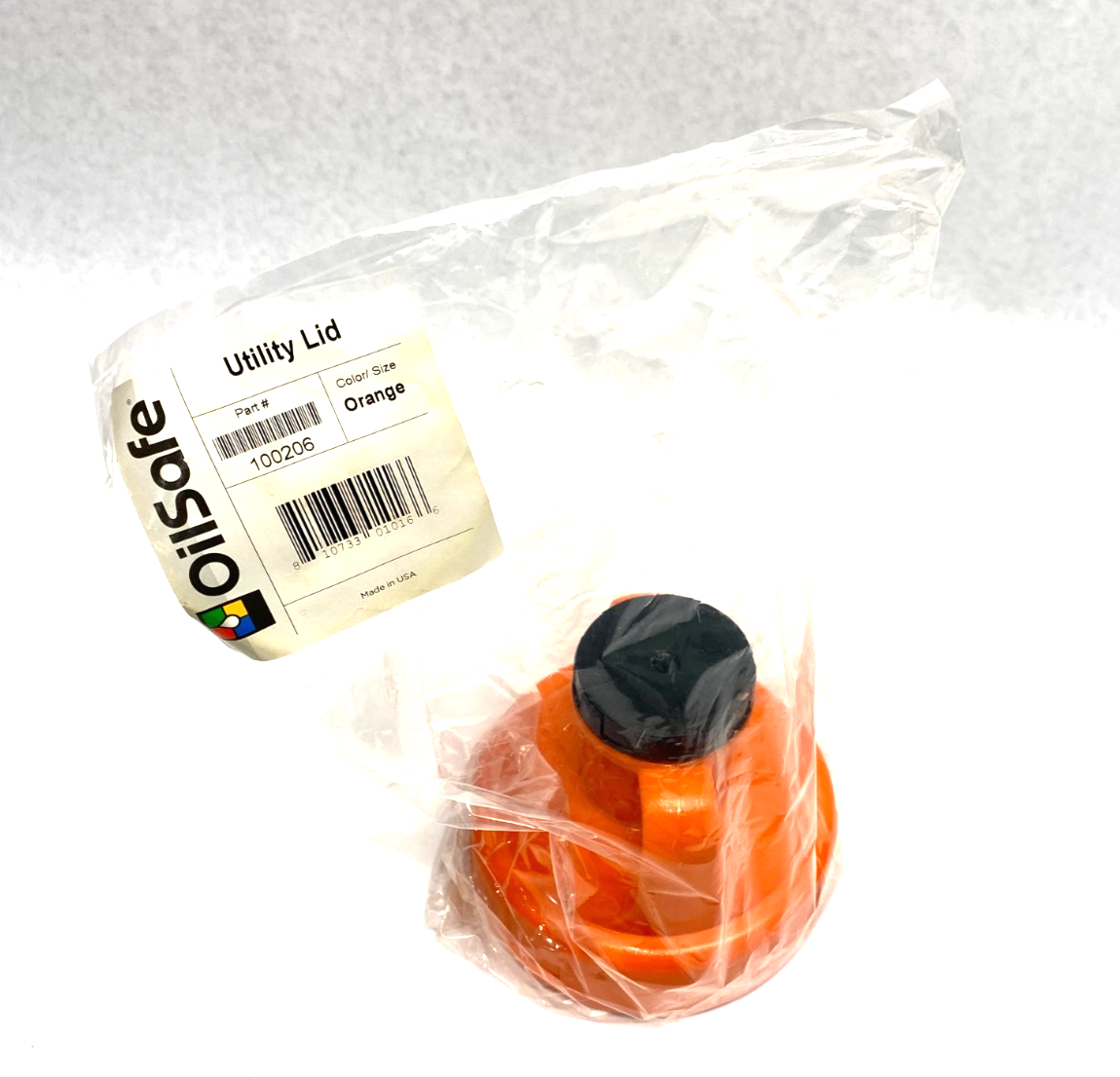 100206 | Oilsafe Multi-Purpose Storage Lid, 48mm Opening, Orange - New - Maverick Industrial Sales