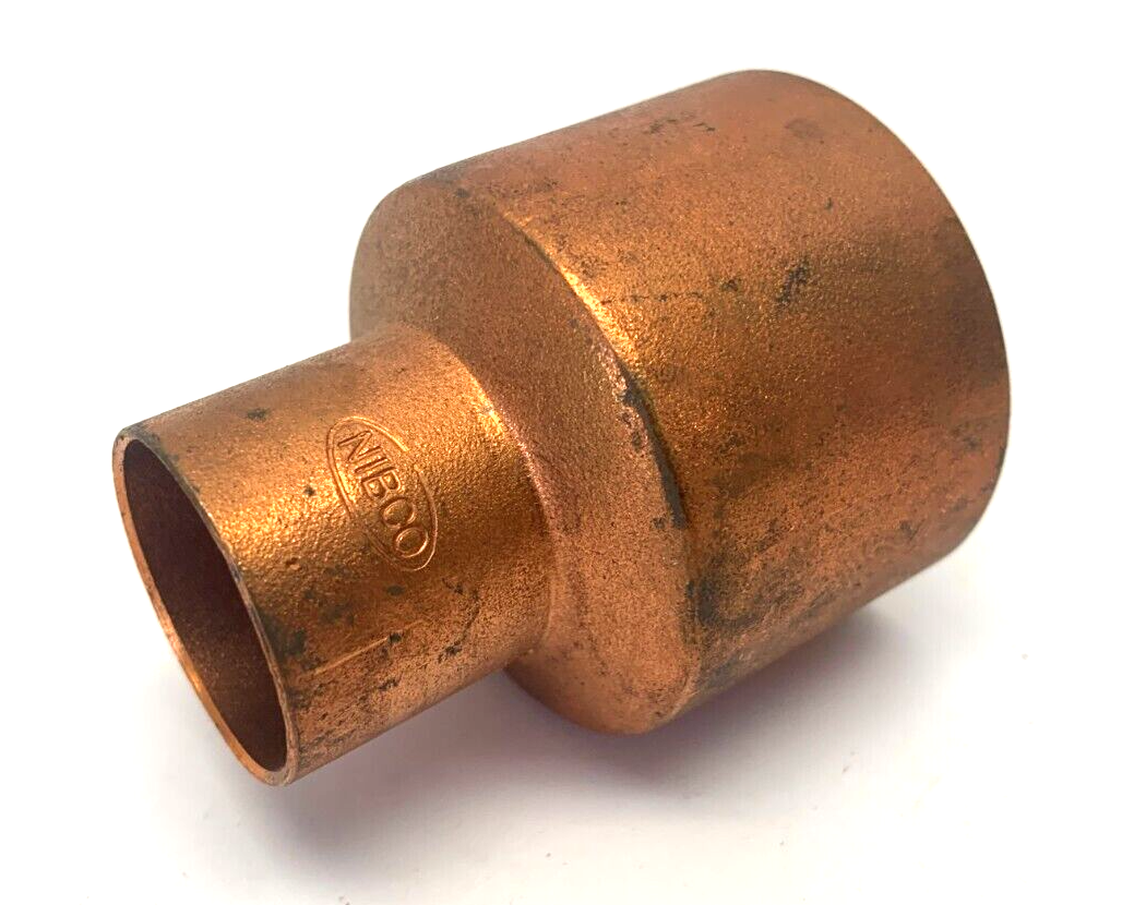 Nibco 9009100 Copper Reducer Coupling 2" x 1-1/4" FTGxC Solder Ends WROT 600-2 - Maverick Industrial Sales