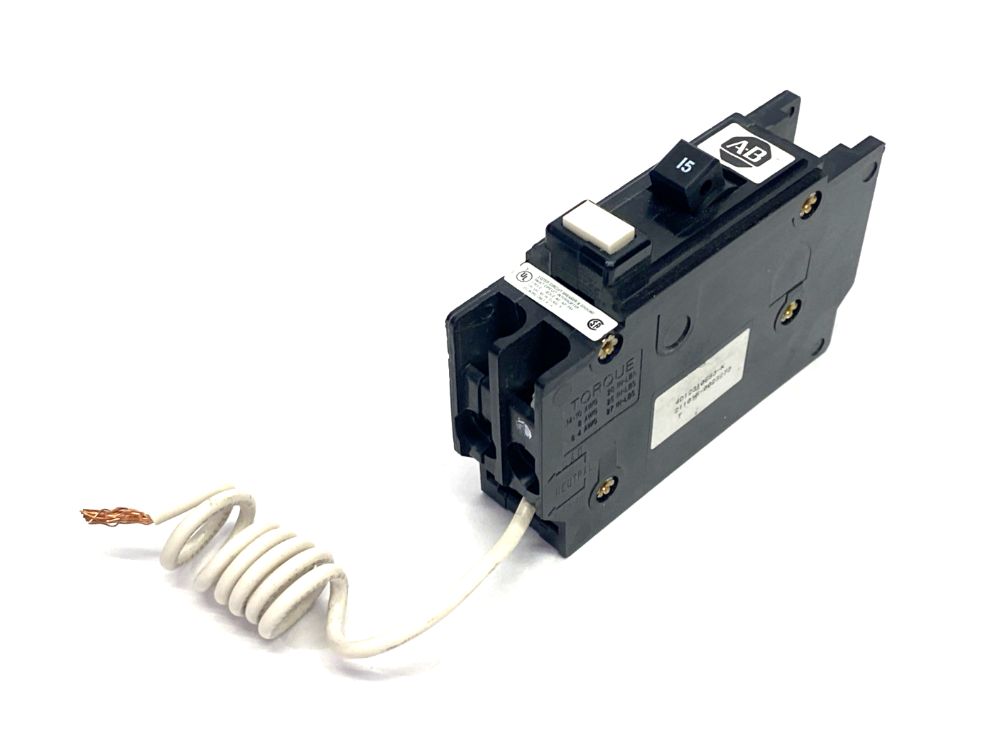 Allen Bradley 1492-MCGAT115 Ser. A Ground Fault Circuit Breaker 120VAC 15A 1P - Maverick Industrial Sales