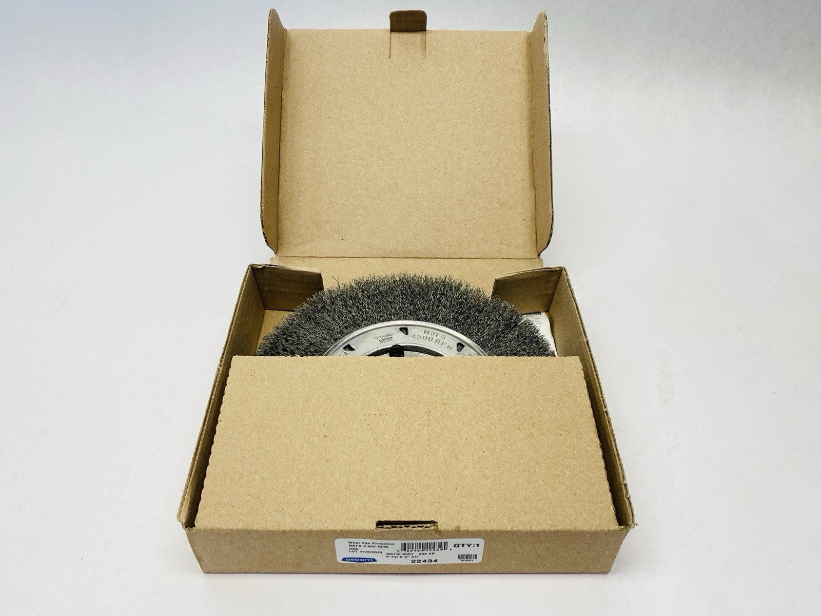 22434 | Osborn Wire Wheel Crimped 8" OD - New – Open box - Maverick Industrial Sales