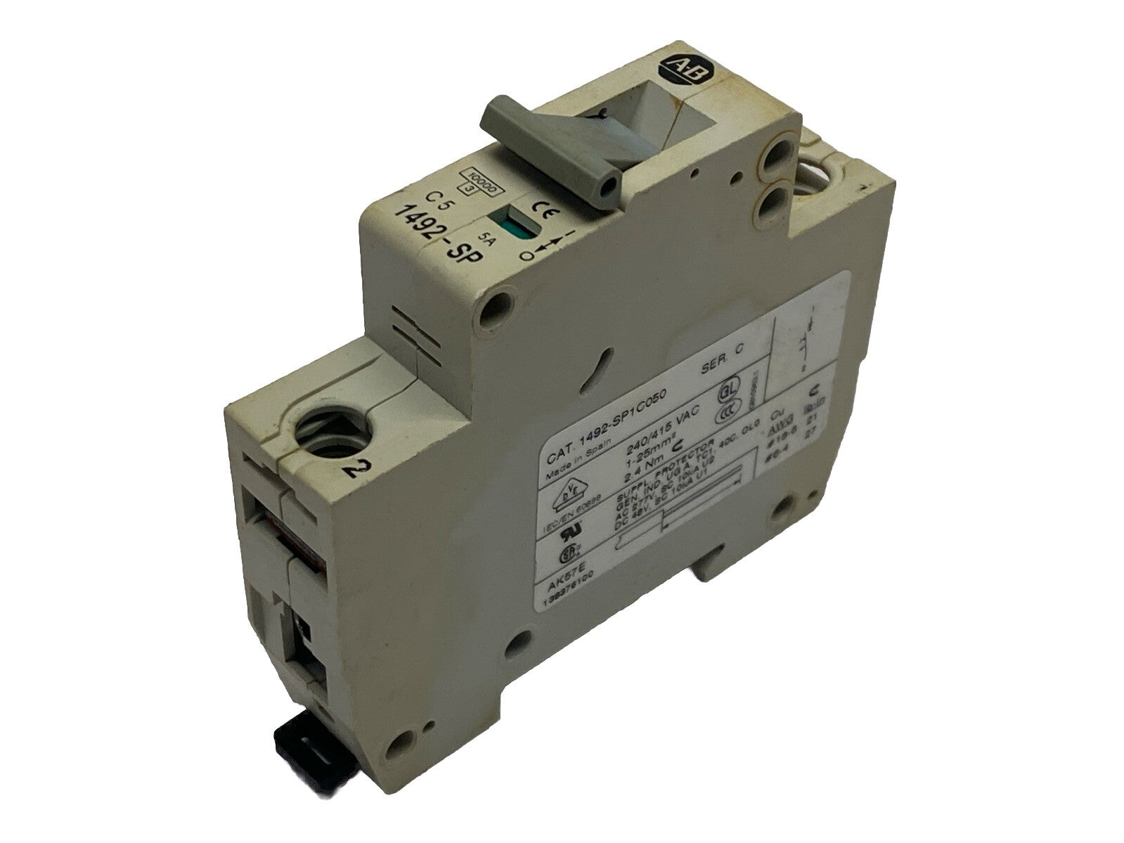 Allen Bradley 1492-SP1C050 Ser C Breaker Miniature 5A 277VAC 48VDC 1P - Maverick Industrial Sales