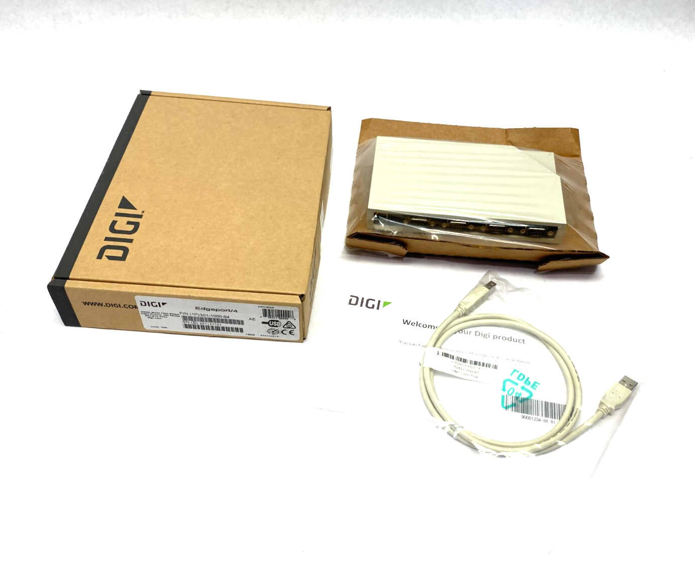 Digi 301-1000-04 Edgeport/4 Converter 4-Port RS-232 serial DB-9 - New - Maverick Industrial Sales