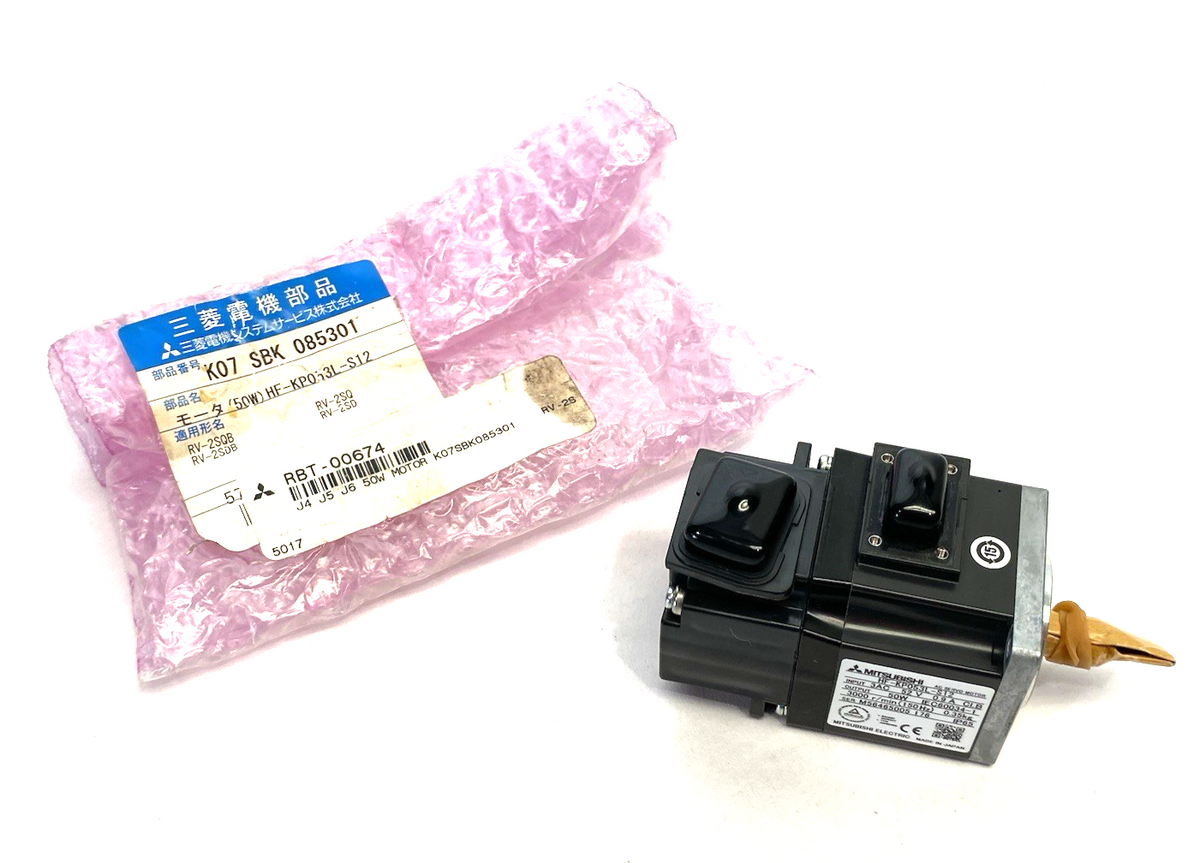 Mitsubishi HF-KP053L-S12 Brushless Rotary Servo Motor 50W 3000rpm - Maverick Industrial Sales
