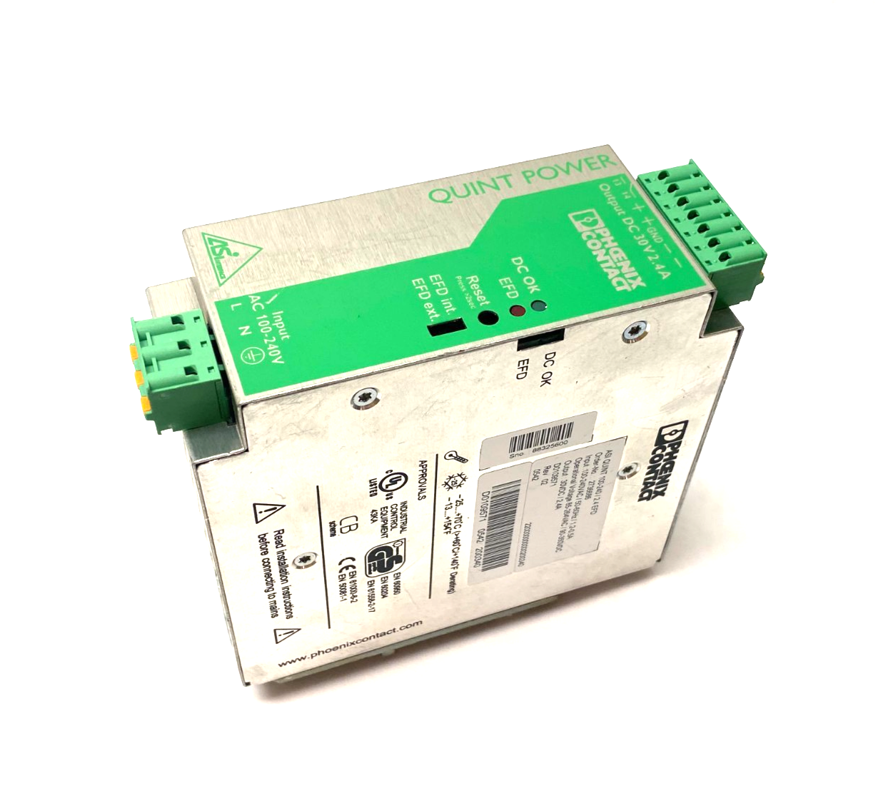 Phoenix Contact ASI QUINT 100-240/2.4 EFD Power Supply Unit 2736686 - Used - Maverick Industrial Sales