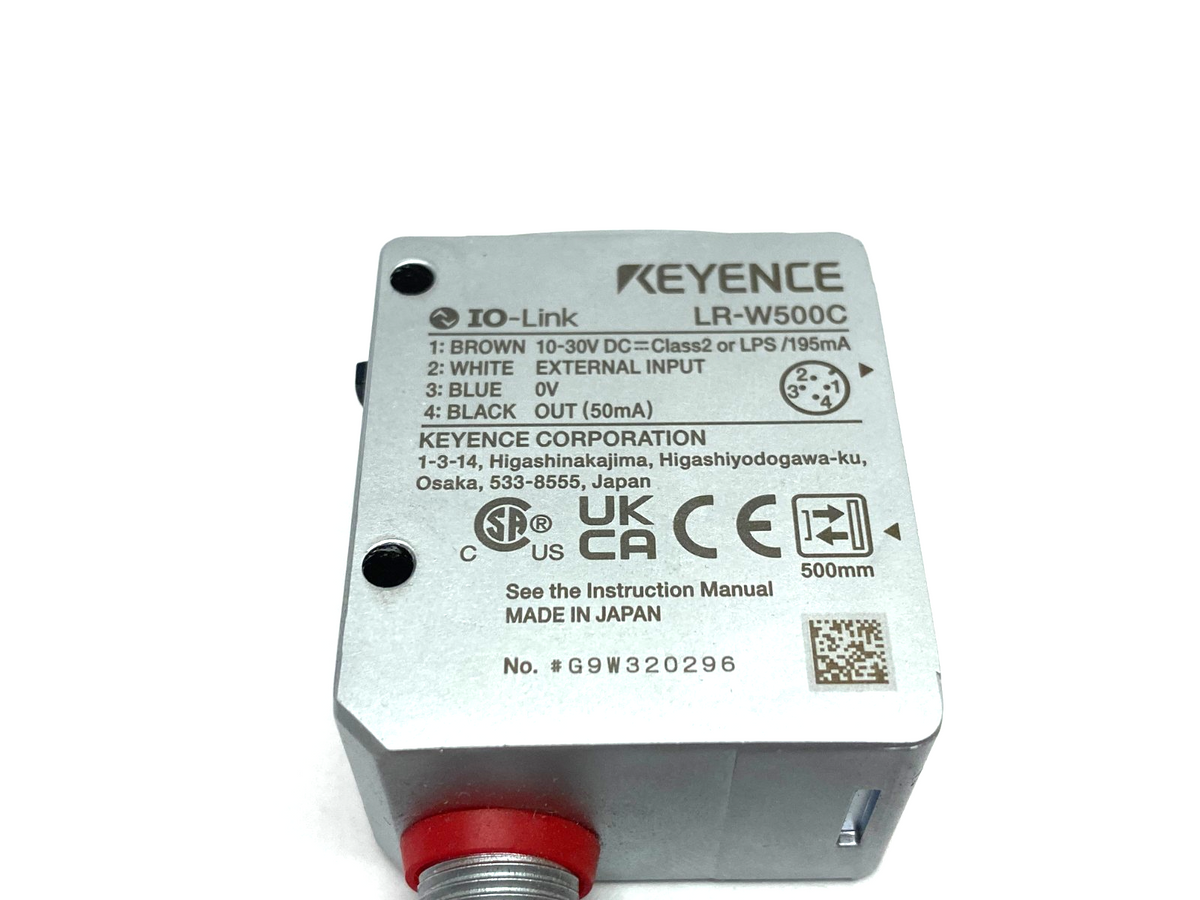LR-W500C | Keyence Full-Spectrum Self-Contained Sensor, M12 4-Pin Connector- Used - Maverick Industrial Sales