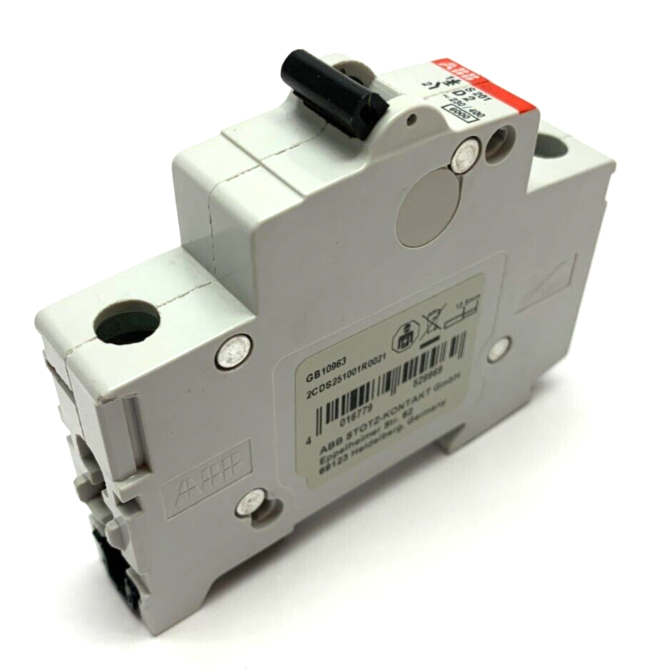 S201-D2 | ABB 1 Pole Circuit Breaker 2CDS251001R0021 - New – Open box - Maverick Industrial Sales