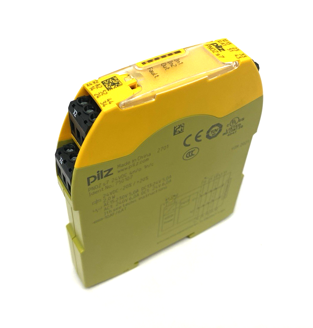 750107 | Pilz sigma Contact Expansion Safety Relay PNOZ s7 24VDC 4 n/o 1 n/c - New – Open box - Maverick Industrial Sales