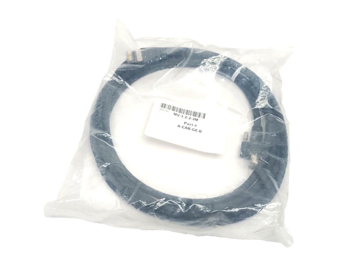 MV-1-2-2-3M, A-CAB-GE-0 | CEI MV-1-2-2-3M Gigabit Industrial Ethernet Cable 3m, RJ45 To RJ45 w/Thumbscrews - New - Maverick Industrial Sales