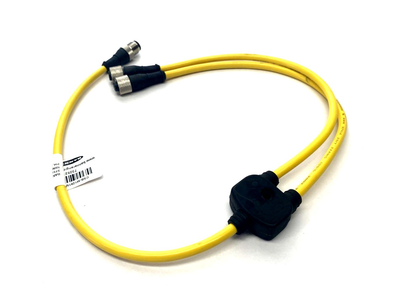 Banner CSB-M1281M1281 M12 QD Splitter Cable 8-pin w/ 0.3m Female Branches 73252 - Maverick Industrial Sales