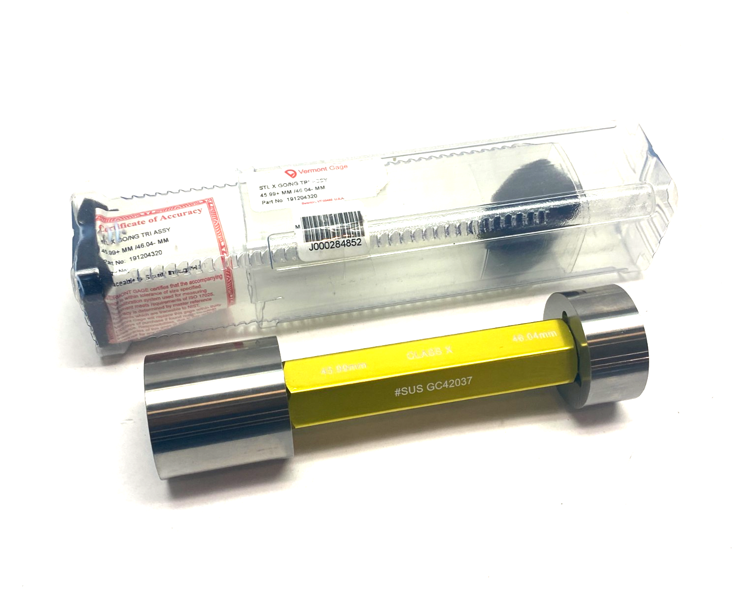 Vermont Gage 191204320 Trilock GO/NO-GO Assembly Steel Class X 45.99+mm/46.04-mm - Maverick Industrial Sales