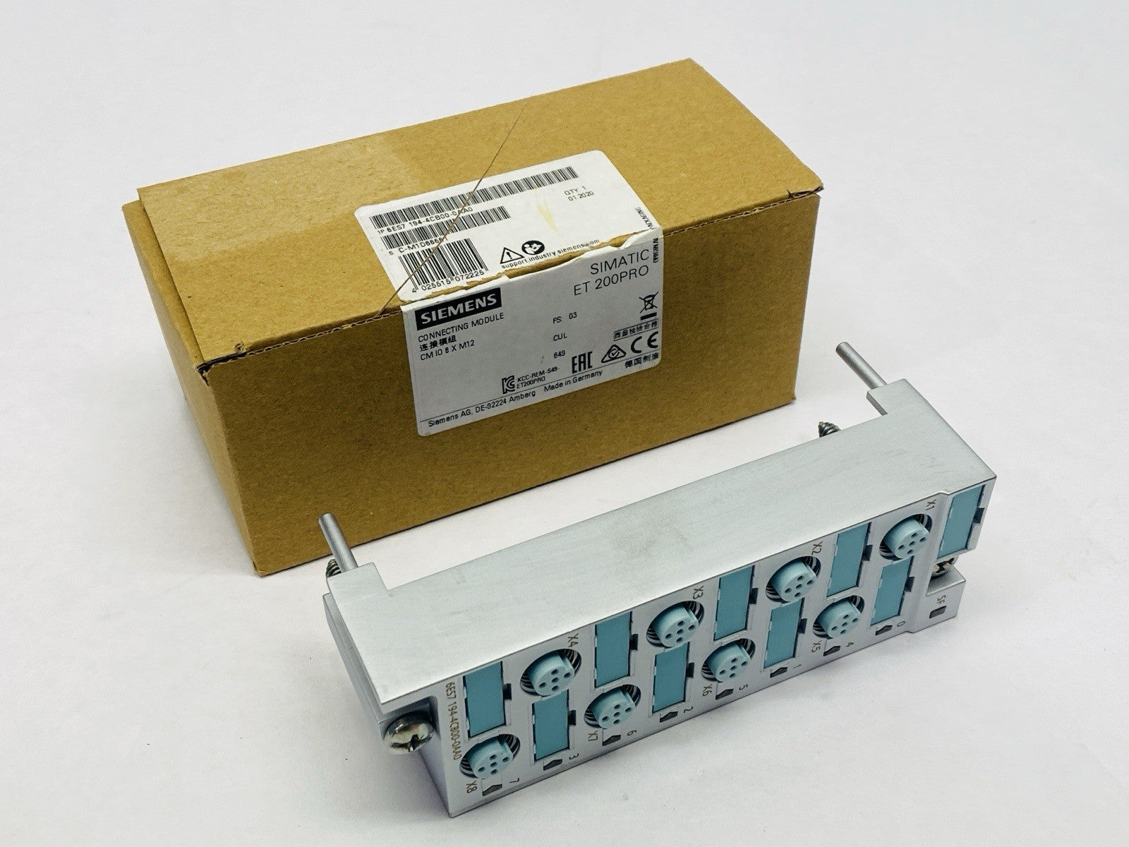Siemens 6ES7194-4CB00-0AA0 SIMATIC ET 200PRO Connecting Module CM IO 8xM12 - Maverick Industrial Sales