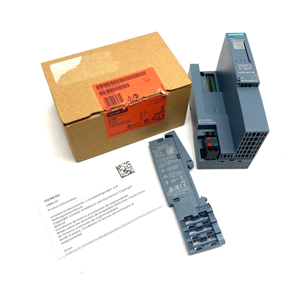 Siemens 6ES7 155-6AU00-0CN0 SIMATIC ET 200SP Interface Module IM155-6PN HF - Maverick Industrial Sales