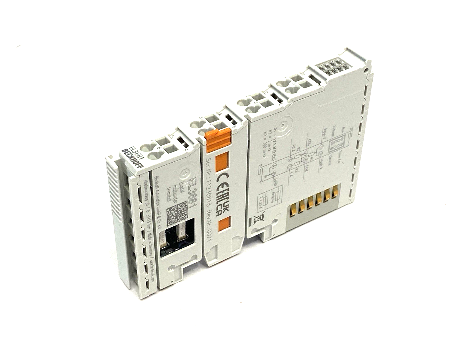 EL3681 | Beckhoff EtherCAT Digital Multimeter Terminal, 1-Channel Analog Input - Used - Maverick Industrial Sales