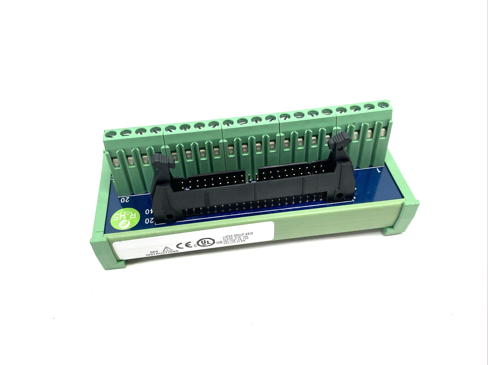 Automation Direct ZL-RTB40 ZIPLink Feedthrough Module, 40-pole, BROKEN DIN - Maverick Industrial Sales
