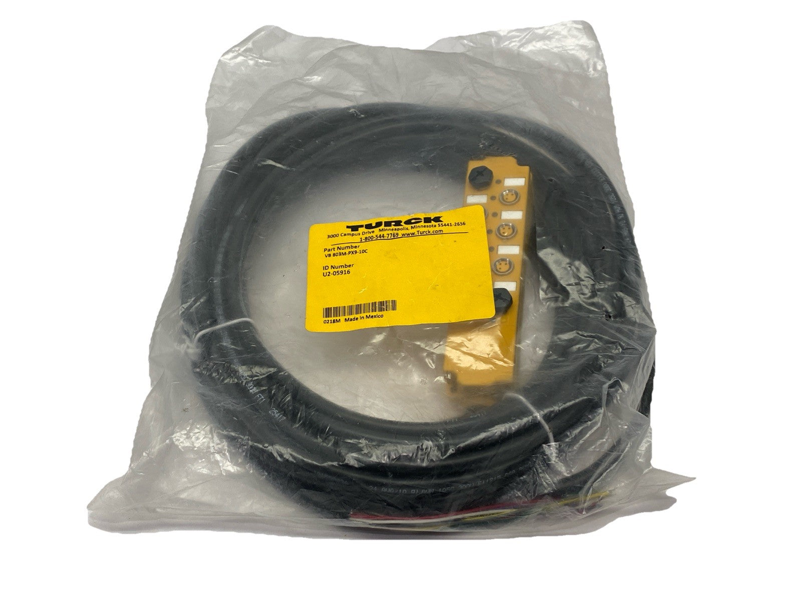 VB 803M-PX9-10C, U2-05916 | Turck VB 803M-PX9-10C Distribution Box 8-Port M8 3-Pin U2-05916 - New - Maverick Industrial Sales