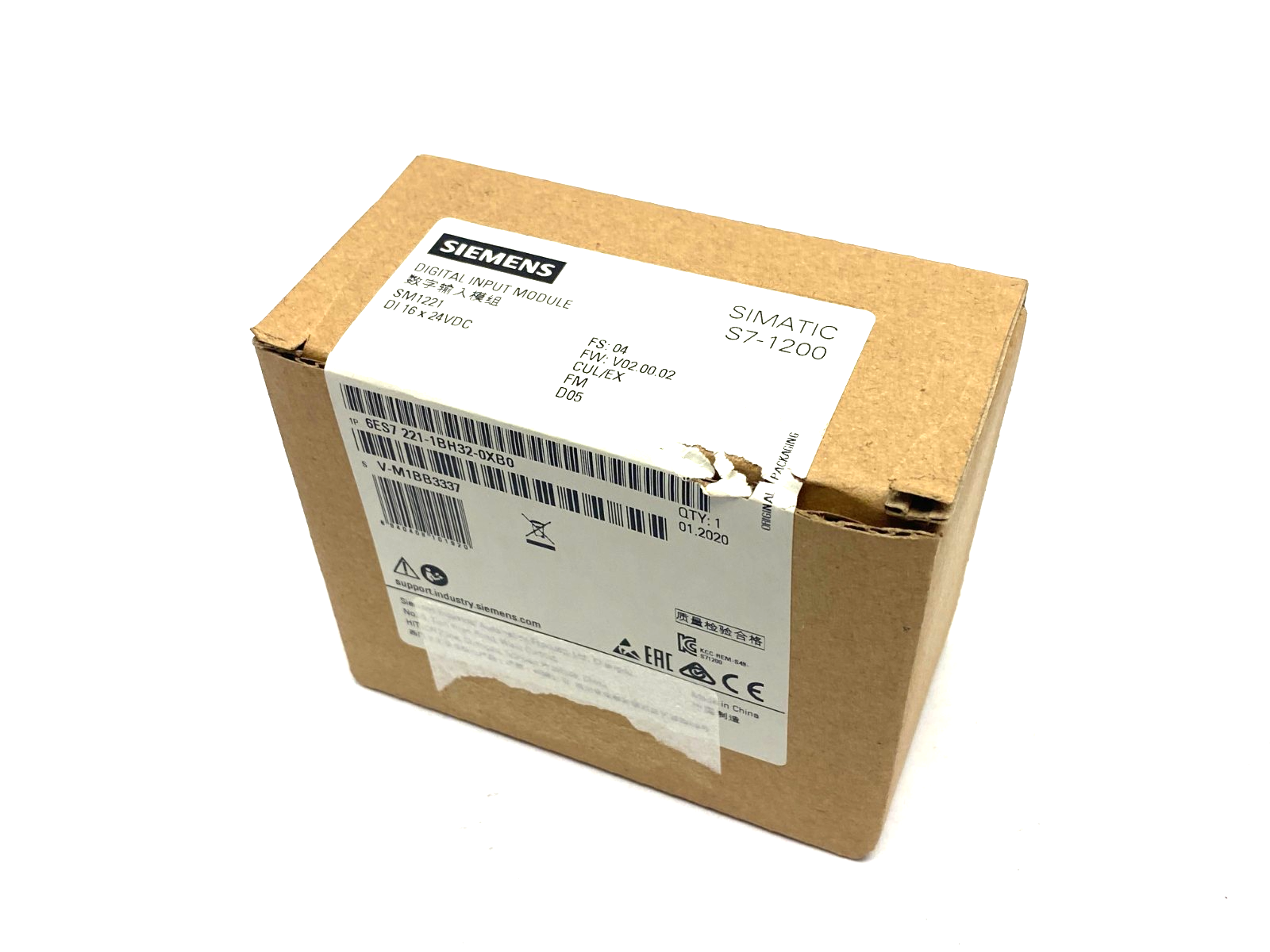Siemens 6ES7 221-1BH32-0XB0 SIMATIC S7-1200 Digital Input Module, DI 16x24VDC - Maverick Industrial Sales