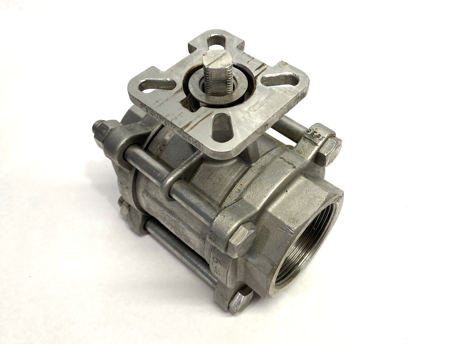 Stainless Steel Ball Valve 2" CF8M 14mm Square Stem Size 1000WOG F05/F07 - Used - Maverick Industrial Sales