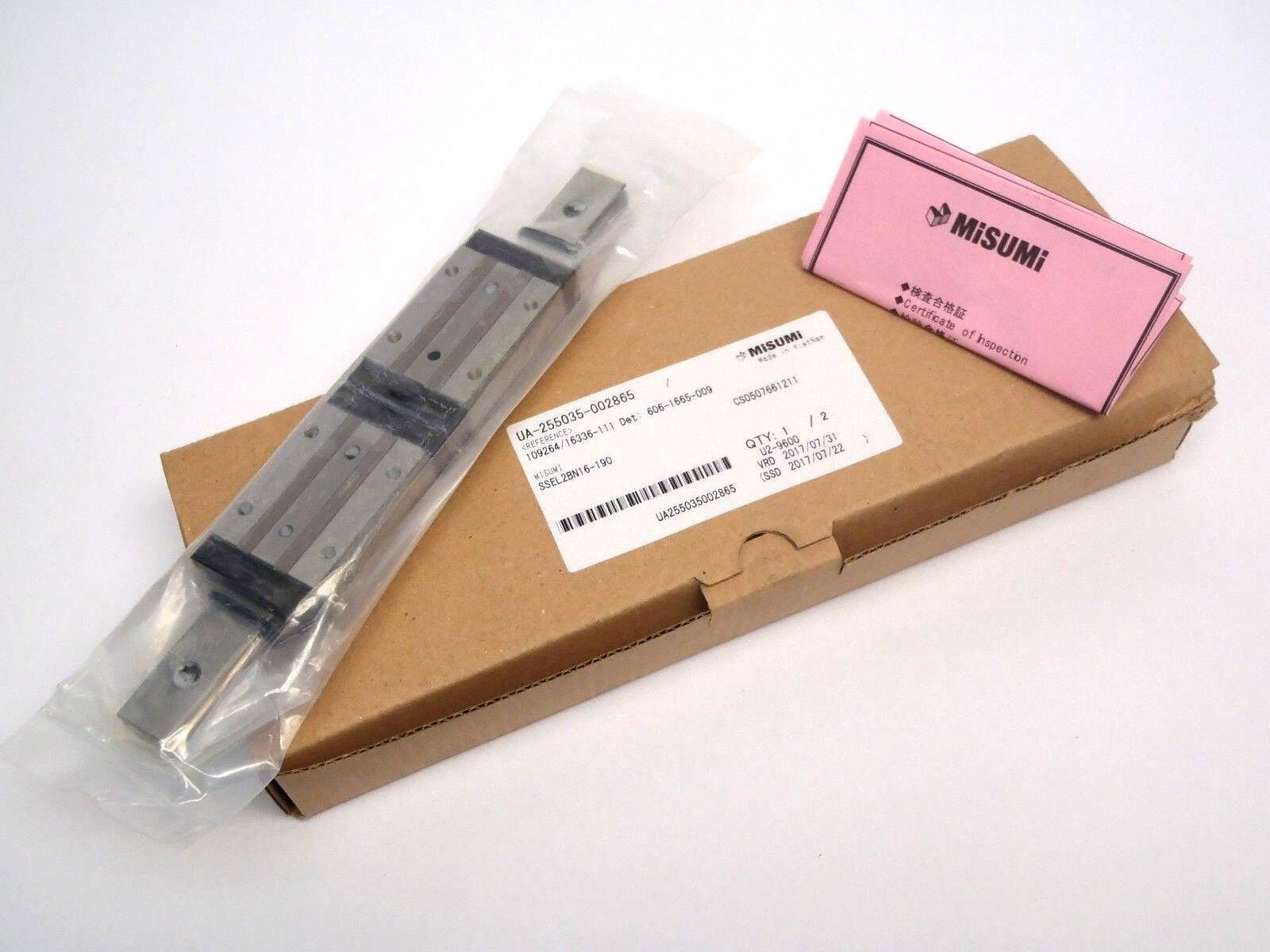 Misumi SSELBN16-190 Linear Guide - New – Open box - Maverick Industrial Sales