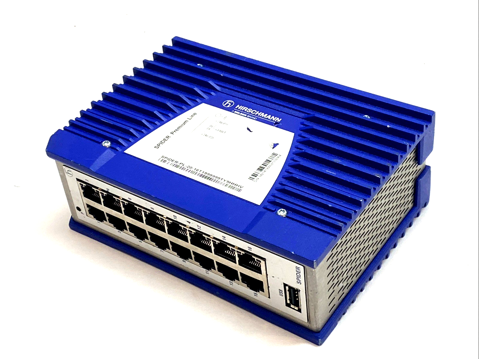 SPIDER-PL-20-16T1999999TY9HHHV | Hirschmann 16-Port 10/100 Ethernet Switch IP40 - For parts or not working - Maverick Industrial Sales