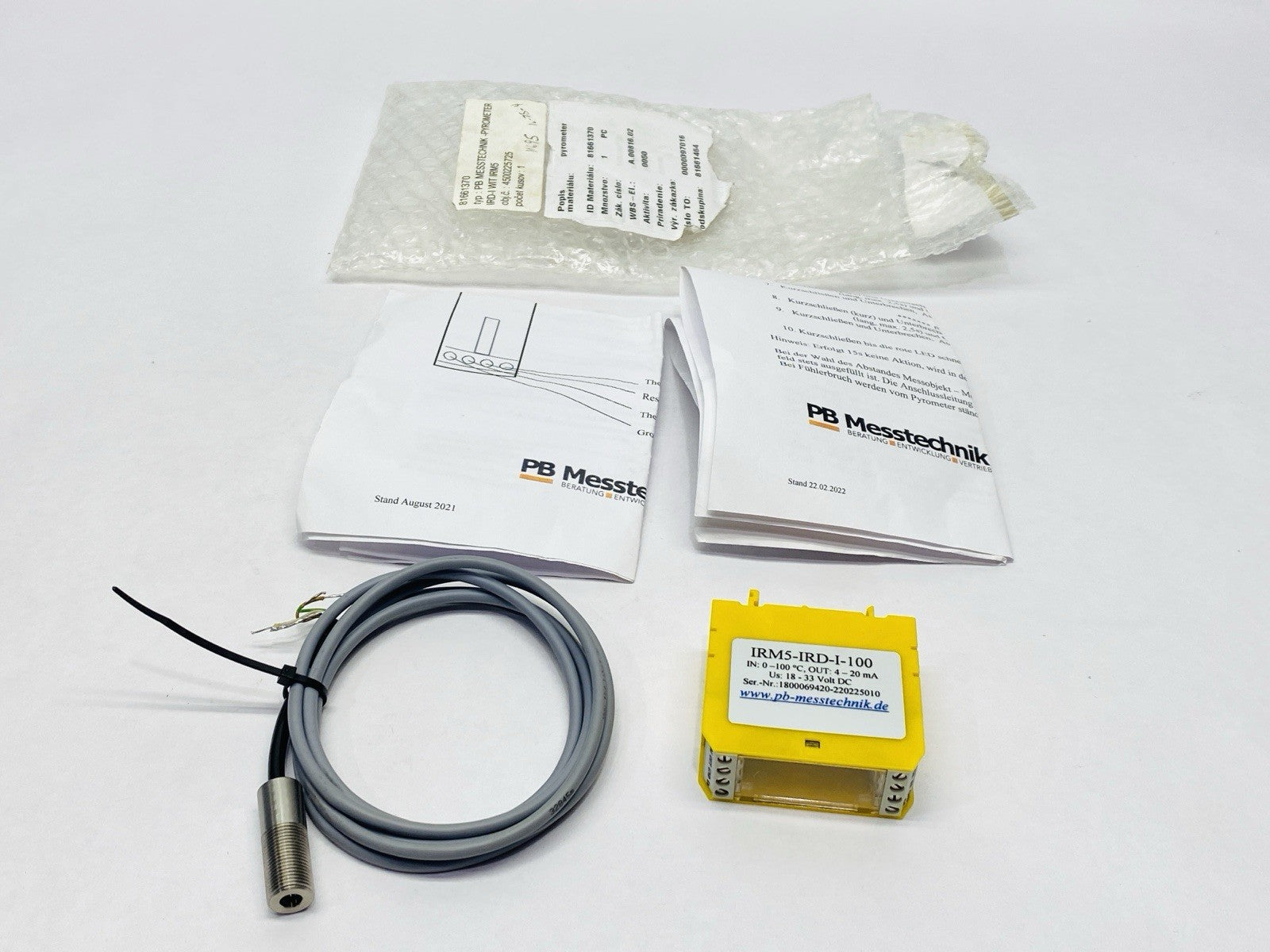 IRM5-IRD-1-100 | PB Messtechnik Infrared Temperature Module - New – Open box - Maverick Industrial Sales