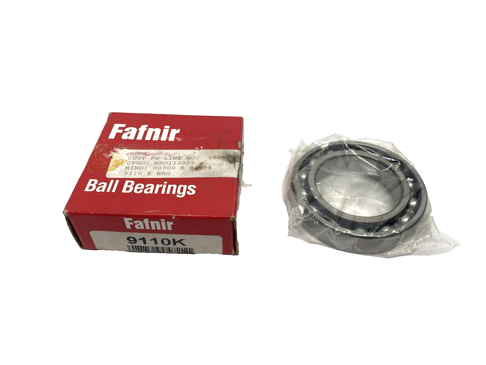 9110K | Fafnir Deep Groove Ball Bearing 50mm Bore 80mm O.D. 16mm Wide - New – Open box - Maverick Industrial Sales
