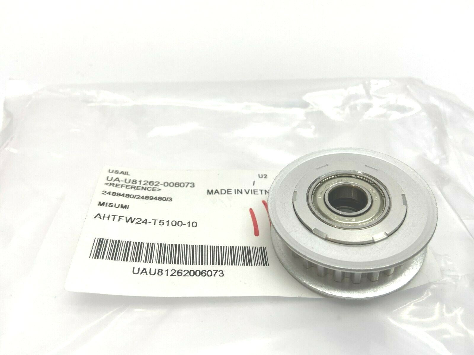 Misumi AHTFW24-T5100-10 Flanged Idler with 24 Teeth 10mm Diameter - New – Open box - Maverick Industrial Sales