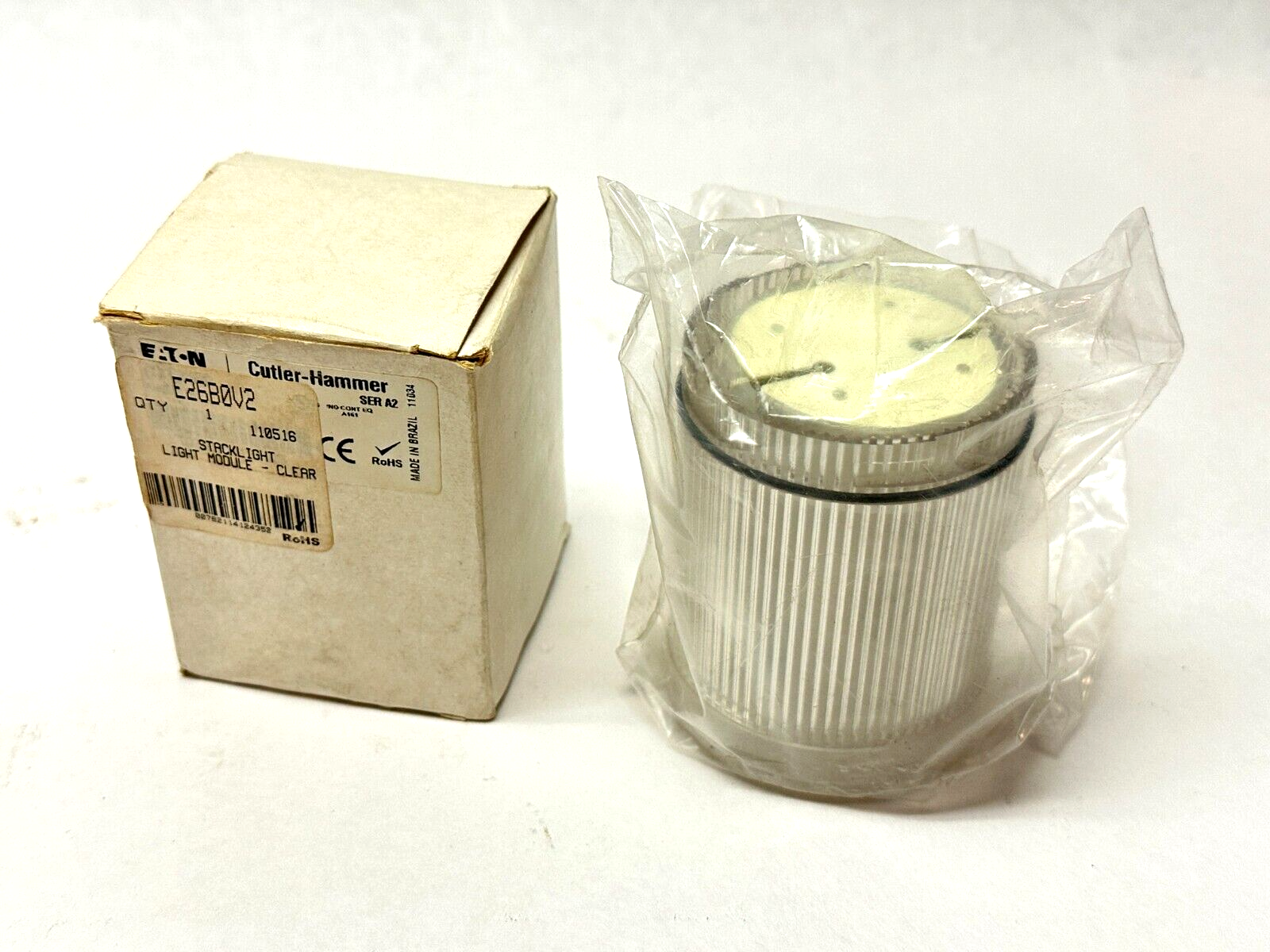 Eaton Cutler Hammer E26B0V2 Stacklight Module Clear 24VDC - New – Open box - Maverick Industrial Sales