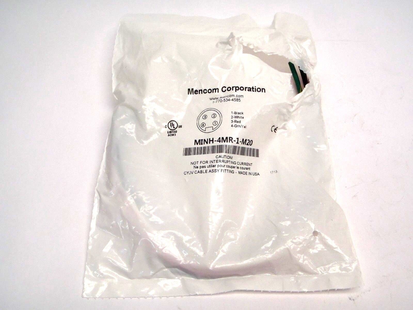 Mencom MIH-4MR-1-M20 4 Pole Male Straight From Mount 14 AWG 15A M20 - Maverick Industrial Sales