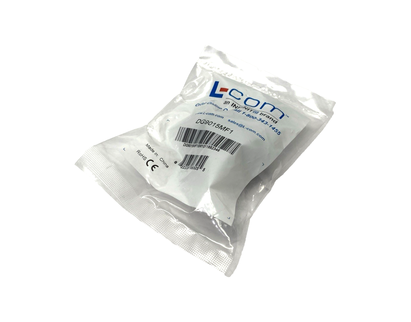 L-Com DG9015MF1 Low Profile Right Angle Adapter, DB15 Male To Female - Maverick Industrial Sales