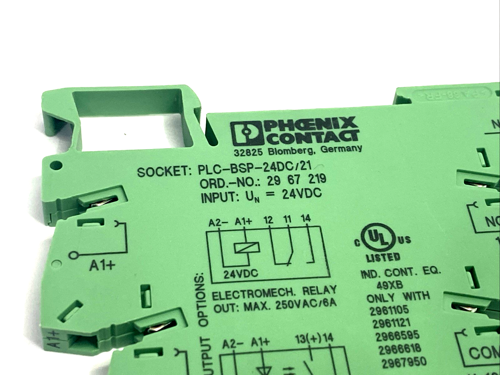 Phoenix Contact REL-MR- 24DC/21 Relay 2961105 & PLC-BSP-24DC/21 2967219 LOT OF 2 - Maverick Industrial Sales