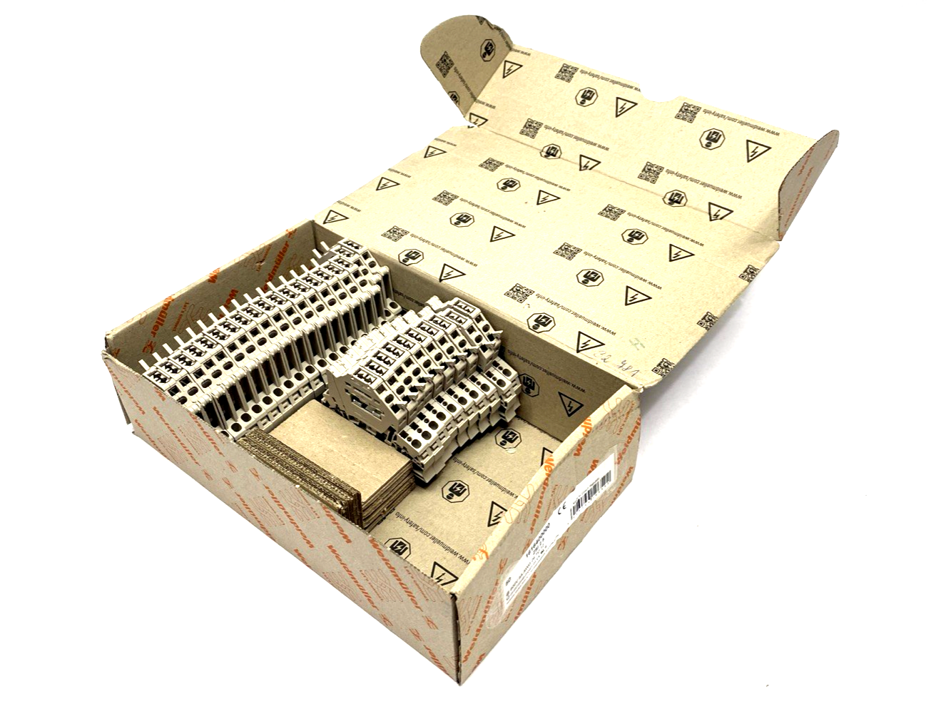 Weidmuller ZSI 2.5 Fuse Terminal Block 2.5mm² Dark Beige 1616400000 LOT OF 29 - New – Open box - Maverick Industrial Sales
