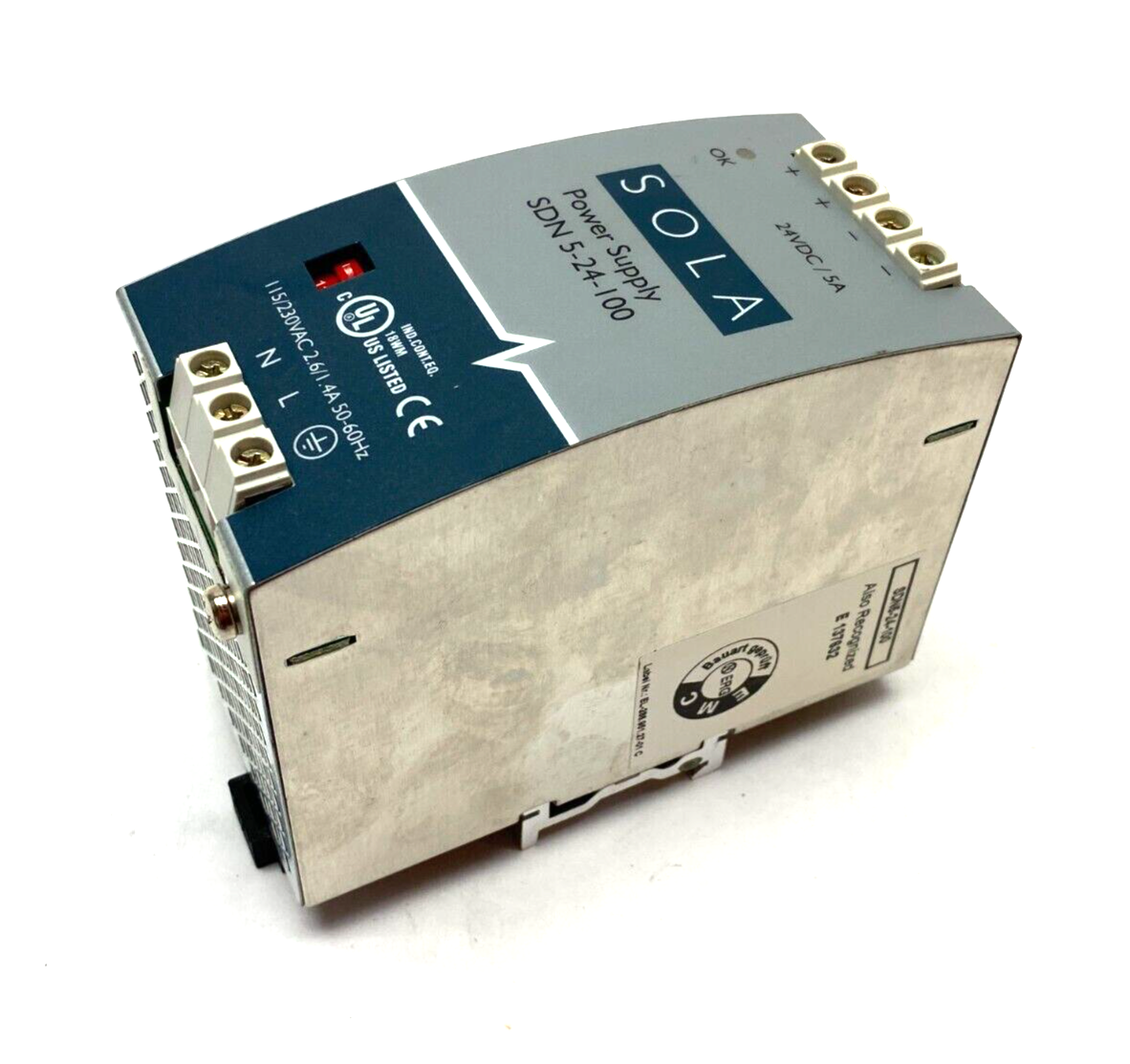 SDN5-24-100 | Emerson Sola Power Supply 115/230VAC 2.6/1.4A 50-60Hz - Used - Maverick Industrial Sales