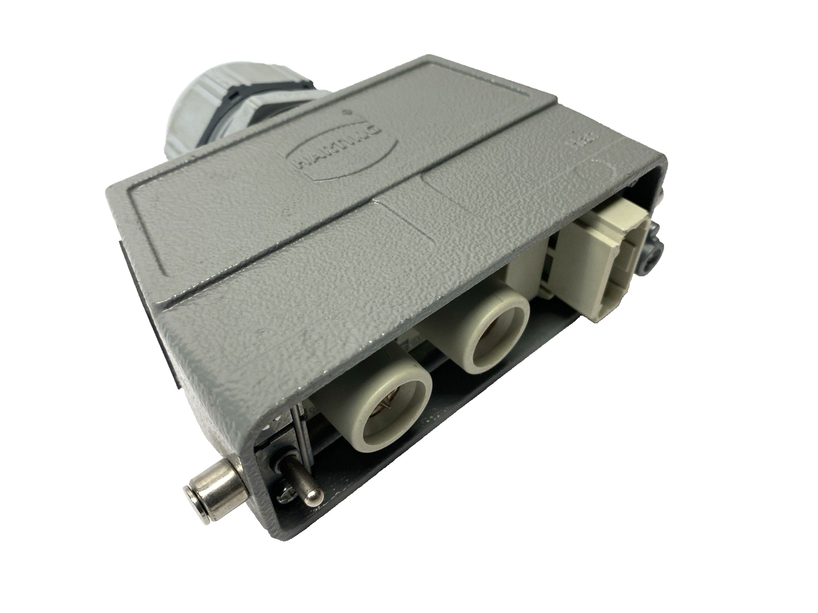 19300240448 | Harting Hood Connector Assy w/09140123001 & 2x 09140012662 Modules - Used - Maverick Industrial Sales