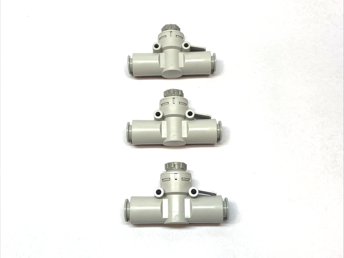 AS4002F-12A | SMC In-Line Flow Control Speed Adjustment Valve Fitting LOT OF 3 - New – Open box - Maverick Industrial Sales