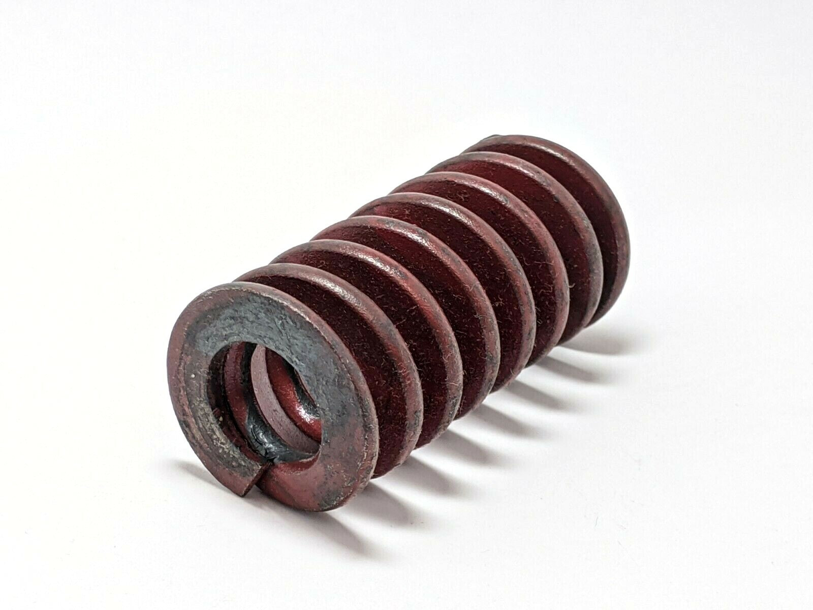 205-610 | Associated Spring Raymond Red Die Spring 32mm x 2-1/2”, 16mm Rod Dia.- Used - Maverick Industrial Sales